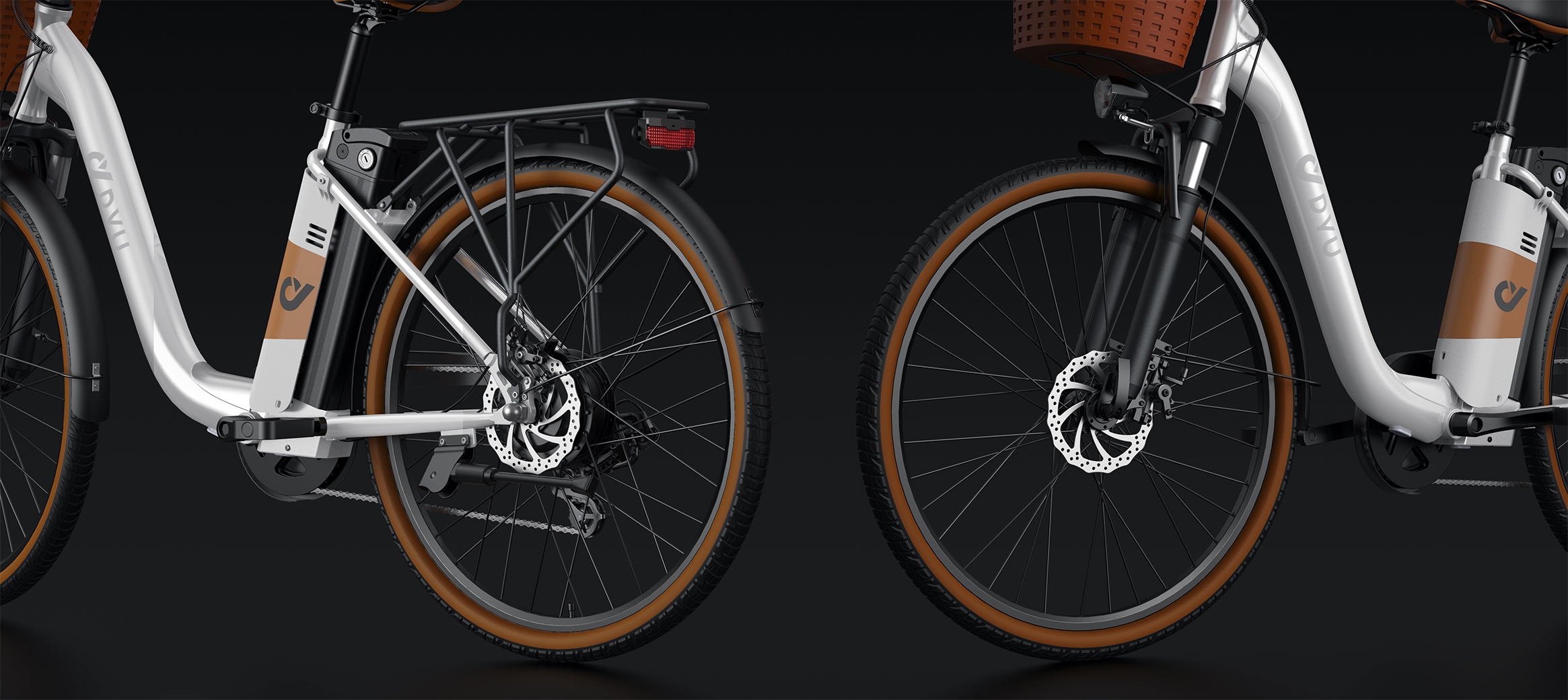 Front and rear dual brakes