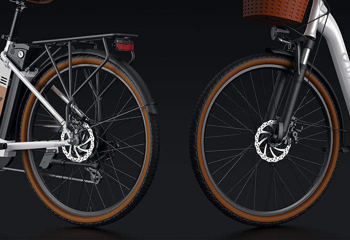 Front and rear dual brakes