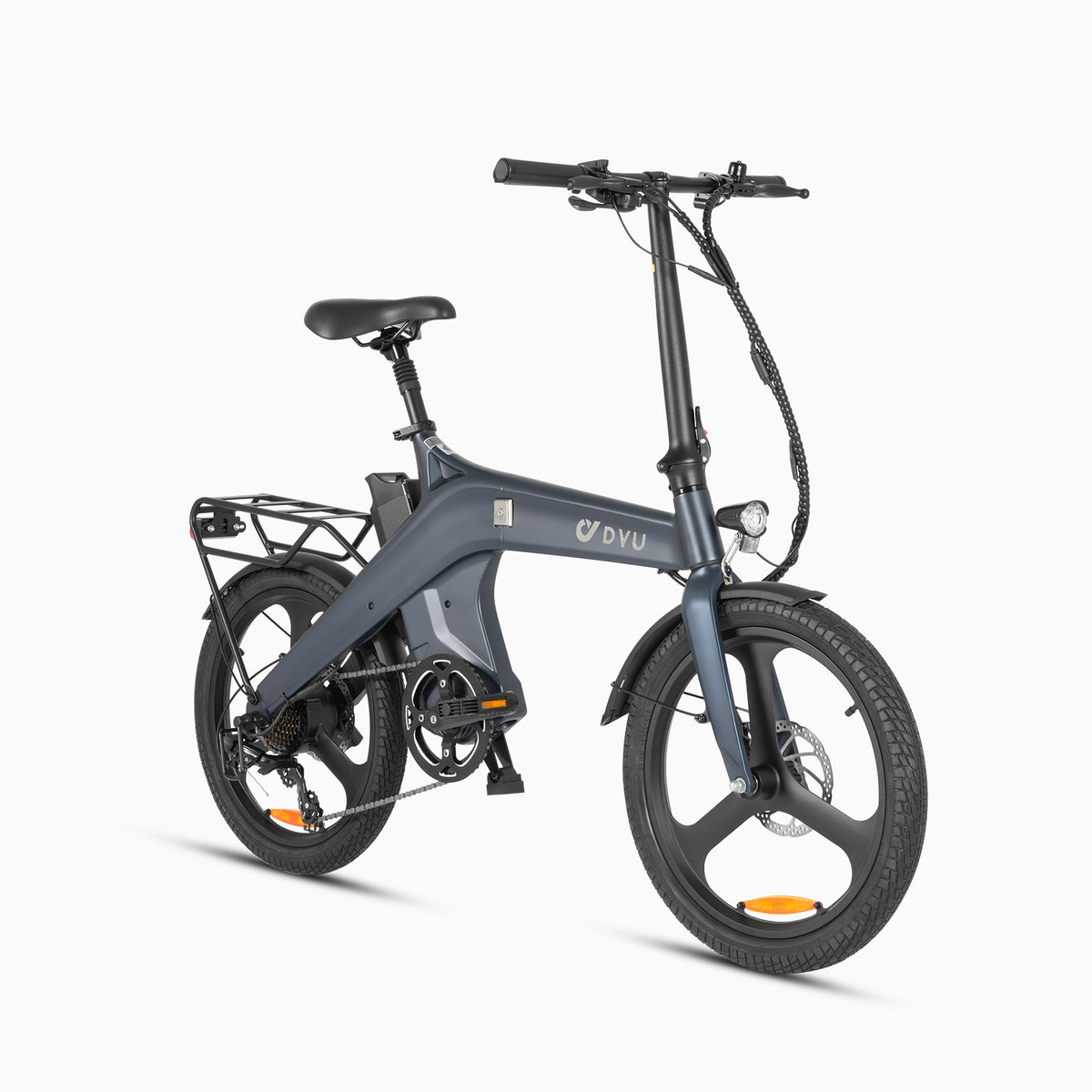 DYU T1 20 inch opvouwbare elektrische fiets met stijlvol design en ergonomisch zadel.