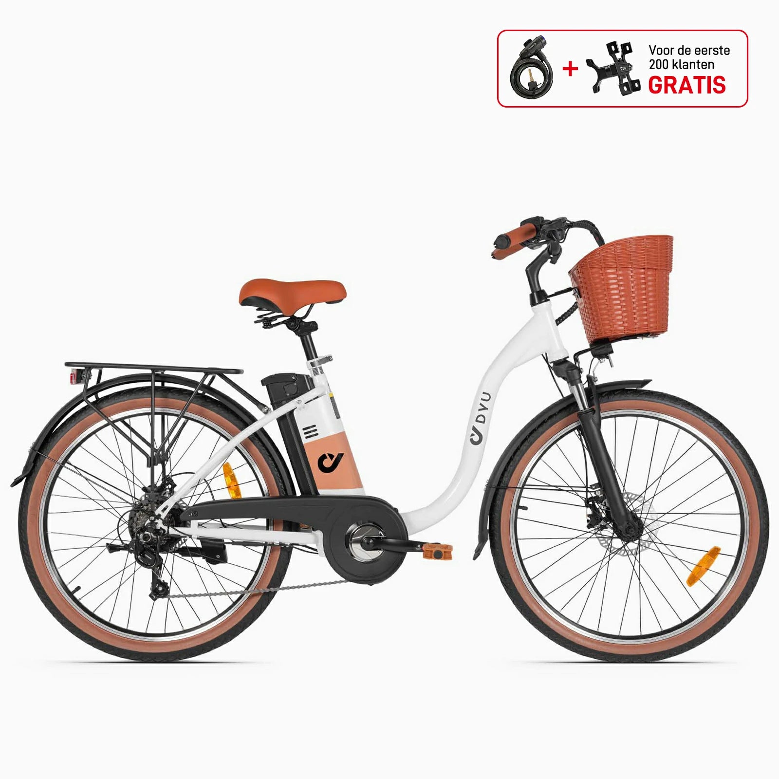 DYU C6 Pro 26 inch elektrische stadsfiets