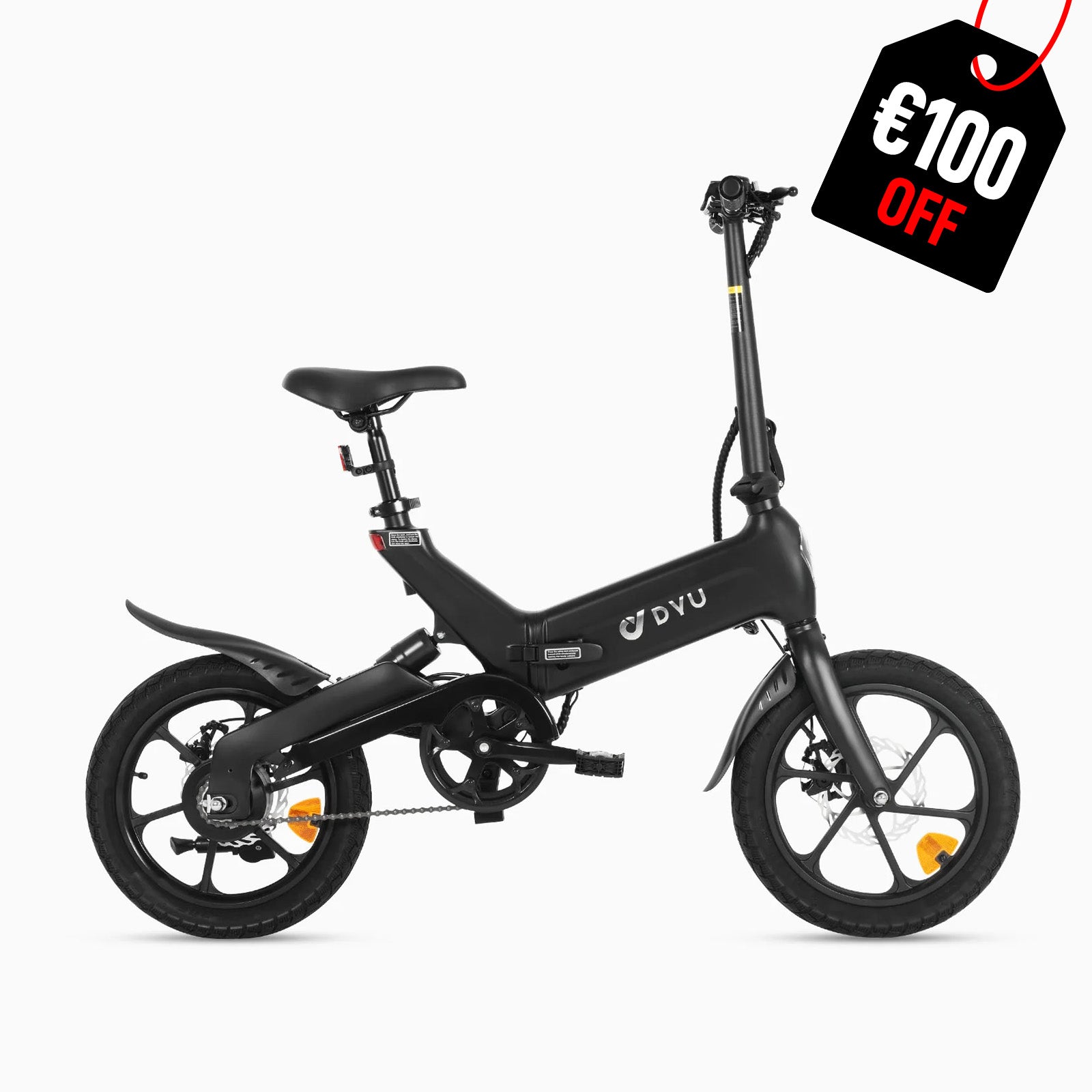 DYU A16 16 inch volledig opvouwbare elektrische fiets