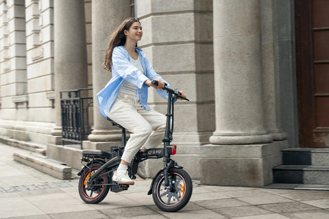 DYU A5 14 Inch Volledig Opvouwbare Elektrische Fiets