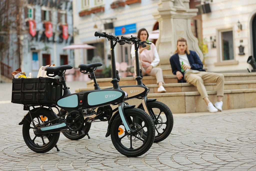 DYU C2 16 Inch Volledig Opvouwbare Elektrische Fiets