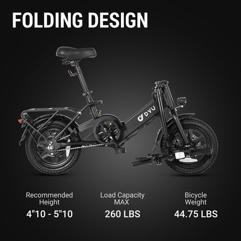 DYU C3 14 Inch Vouwfiets Ebike