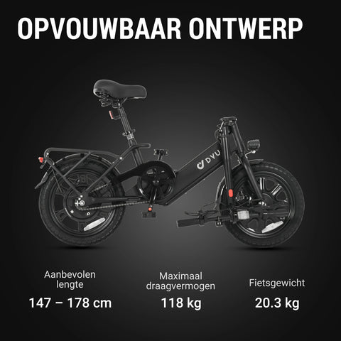 DYU C3 14 Inch Opvouwbare E-bike