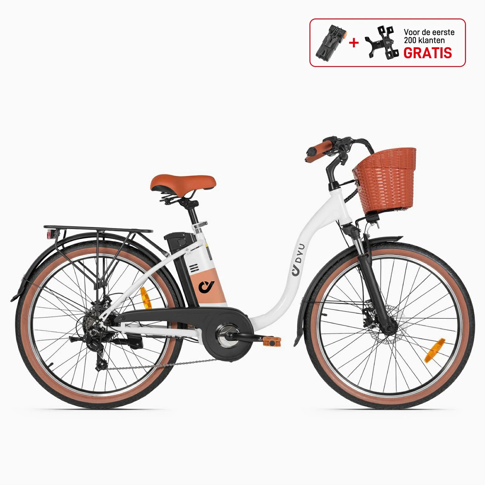 DYU C6 Pro 26 inch elektrische stadsfiets