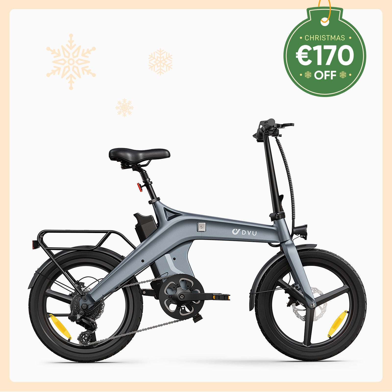 DYU T1 20 Inch Opvouwbare Elektrische Fiets