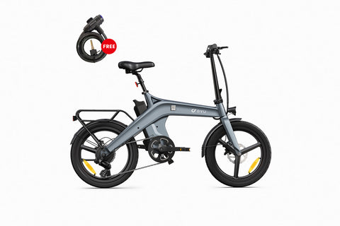 DYU T1 20 Inch Opvouwbare Elektrische Fiets